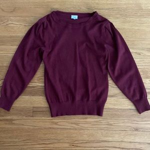 Cielo maroon crew neck long sleeved sweater